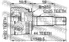 ШРКШ (ШРУС) зовнішній 22x49,5x25 KIA CERATO I Hatchback (LD) 1.6 CRDi 05-08 FEBEST 2210-CER16A44 (фото 3)