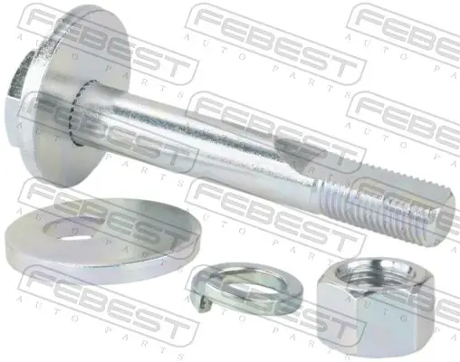 Болт з ексцентриком ремкомплект (болт, шайба, гровер, гайка) FEBEST 2229002KIT (фото 1)