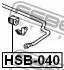 Втулка заднього стабілізатора d14 FEBEST HSB040 (фото 3)