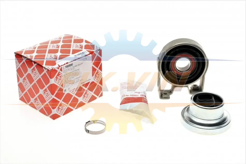 Підшипник підвісний (передній) VW Touareg 2.5-6.0TDI 02-10/Porsche Cayenne 3.0D-4.8 03- (к-кт) FEBI BILSTEIN 100590 (фото 1)