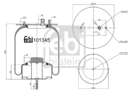 Сильфон пневматичної підвіски FEBI BILSTEIN 101345