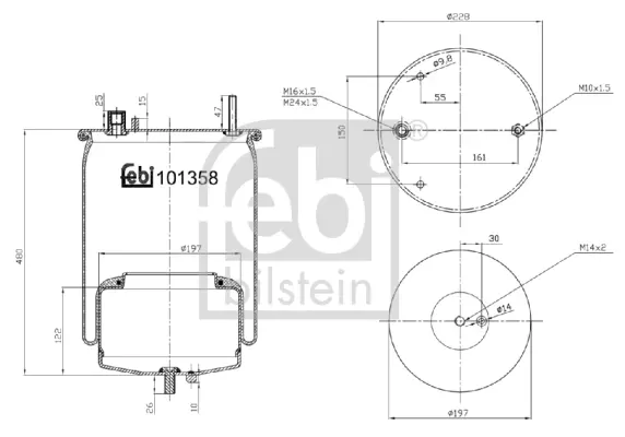 Сильфон пневматичної підвіски FEBI BILSTEIN 101358 (фото 1)