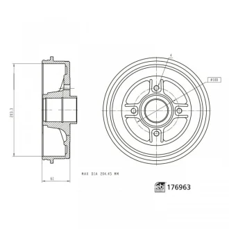 Гальмівний барабан FEBI BILSTEIN 176963