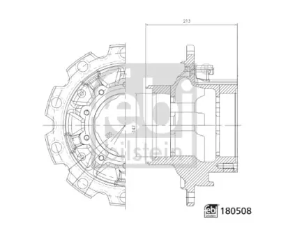 Маточина колеса задн SCANIA F, G I, K, N BUS, P I, R I, T 01.03- FEBI BILSTEIN 180508