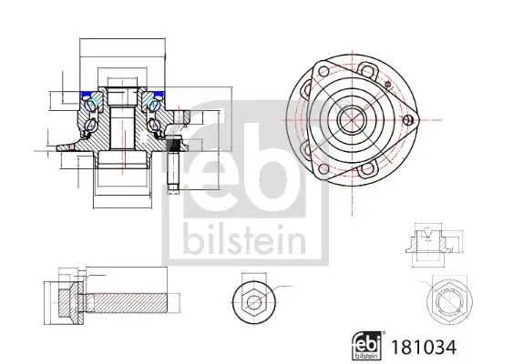 FEBI - Комплект підшипника ступиці FEBI BILSTEIN 181034 (фото 1)