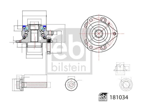 FEBI - Комплект підшипника ступиці FEBI BILSTEIN 181034