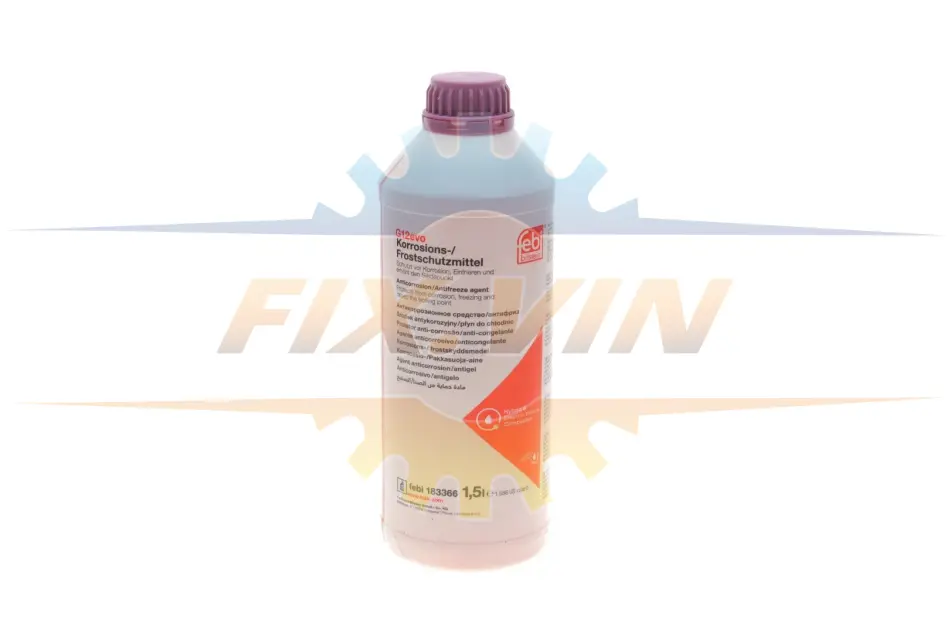 Антифриз FEBI фіолетовий концентрат G12evo (Каністра 1,5л) Антифриз Febi G12evo фіолетовий 1.5л - це продукт, який забезпечує надійний захист вашого двигуна від перегріву і корозії, що дозволяє вашому автомобілю функціонувати на високому рівні FEBI BILSTEIN 183366 (фото 1)