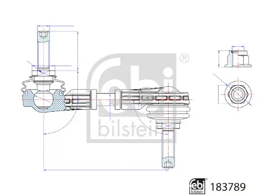 Тяга стабілізатора FEBI BILSTEIN 183789 (фото 1)