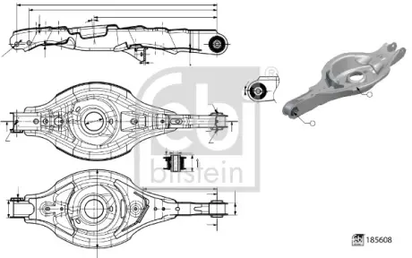 Коромисло підвіски колеса, заднє FEBI BILSTEIN 185608
