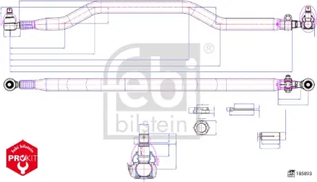 Поперечна рульова тяга FEBI BILSTEIN 185893