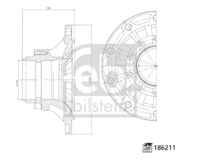 Маточина колеса задн FEBI BILSTEIN 186211