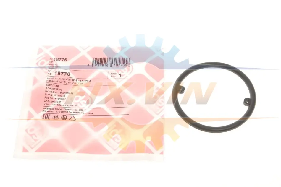 Кільце ущільнююче AUDI/SEAT/VW А4/А6/А8/Arosa/Cordoba/Ibiza/Toledo/Bora/Golf/Jetta/LT/Passat/Polo/Tr FEBI BILSTEIN 18776 (фото 1)