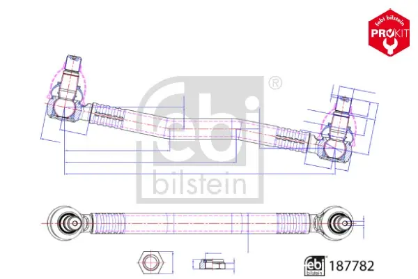 Поздовжня рульова тяга FEBI BILSTEIN 187782 (фото 1)