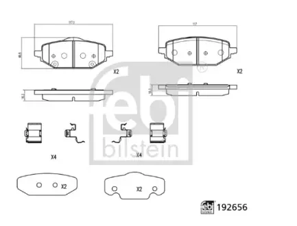 Комплект гальмівних колодок FEBI BILSTEIN 192656