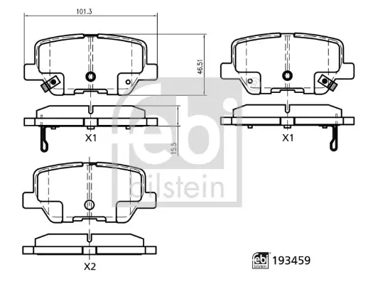 FEBI MAXUS Колодки гальмівні EUNIQ 5 EV FEBI BILSTEIN 193459 (фото 1)