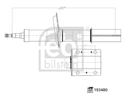 FEBI FIAT амортизатор масл.перед.Ducato 10-14 94- FEBI BILSTEIN 193480