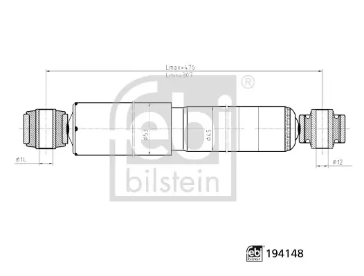 FEBI VW амортизатор задн.Caddy III 10- FEBI BILSTEIN 194148 (фото 1)