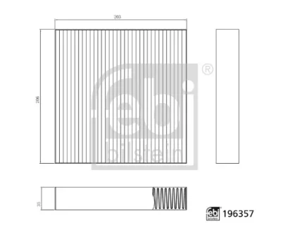 FEBI BYD Фільтр салону SEAL EV 22- FEBI BILSTEIN 196357