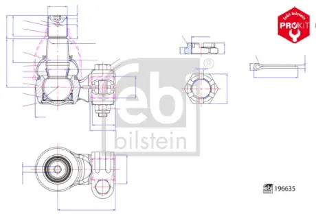 Наконечник поперечної рульової тяги FEBI BILSTEIN 196635