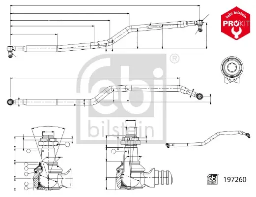 Поздовжня рульова тяга FEBI BILSTEIN 197260 (фото 1)