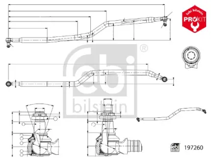 Поздовжня рульова тяга FEBI BILSTEIN 197260