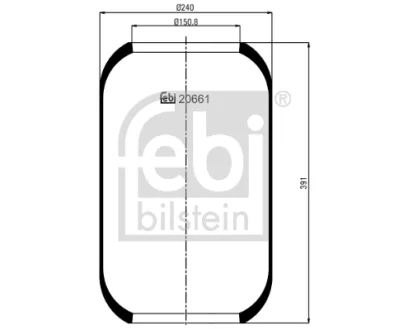 Баллон пневматической рессоры FEBI BILSTEIN 20661
