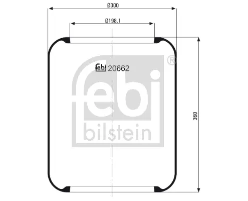 Кожух пневматической рессоры FEBI BILSTEIN 20662 (фото 1)