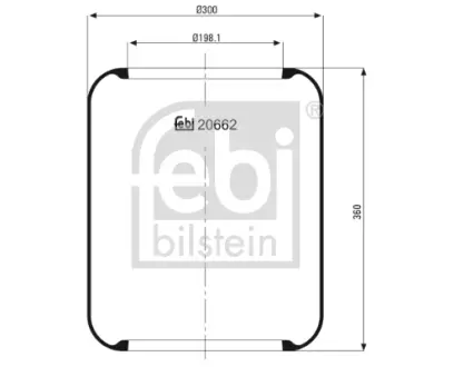 Кожух пневматической рессоры FEBI BILSTEIN 20662