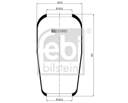 Кожух пневматической рессоры FEBI BILSTEIN 20882