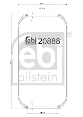 Пневмоподушка підвіски без поршня FEBI BILSTEIN 20888 (фото 1)