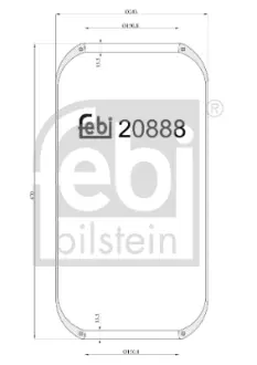 Пневмоподушка підвіски без поршня FEBI BILSTEIN 20888