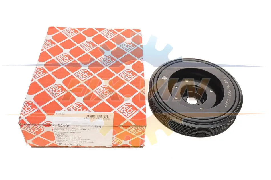 Шків колінвалу VW Golf VI/Passat/Audi A6 2.0TSI/2.0GTI/2.0TFSI 04- (d=143mm) FEBI BILSTEIN 32195 (фото 1)