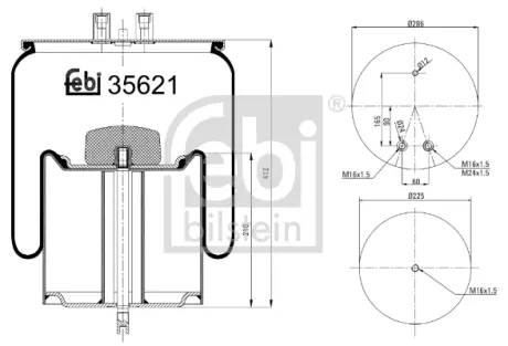 Сильфон пневматичної підвіски FEBI BILSTEIN 35621