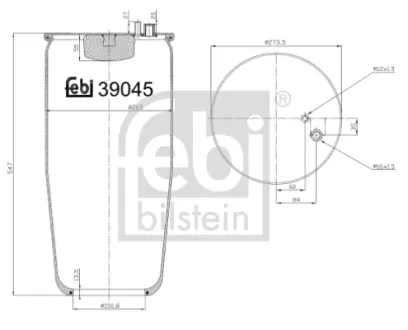 Пневмоподушка підвіски без поршня FEBI BILSTEIN 39045