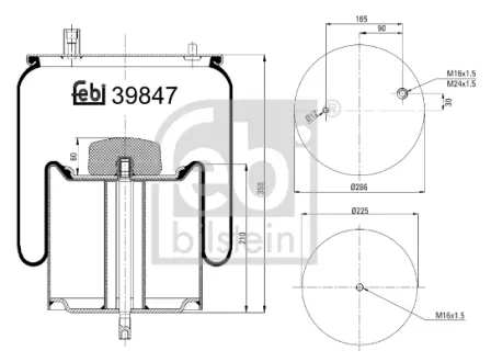 Сильфон пневматичної підвіски FEBI BILSTEIN 39847