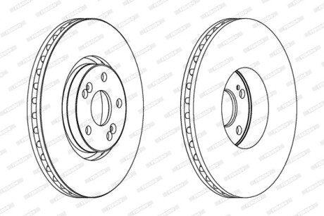 Гальмівний диск FERODO DDF1368C1