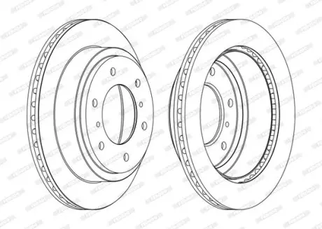 Диск гальмівний FERODO DDF1385C