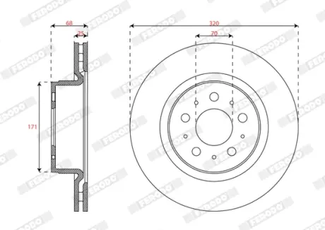 Диск гальмівний FERODO DDF3015C