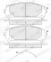 Комплект гальмівних колодок передн, TOYOTA CAMRY, HIGHLANDER, HIGHLANDER / KLUGER, RAV 4 IV, RAV 4 V 2.0-3.5 05.07- FERODO FDB5464 (фото 2)
