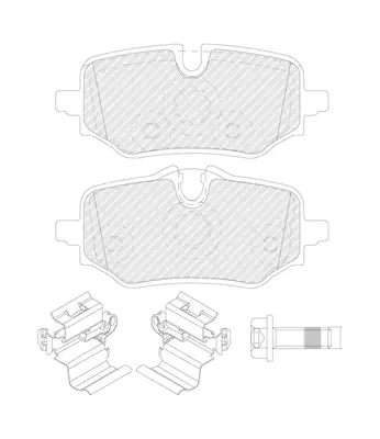 Комплект гальмівних колодок задн, BMW 1 (F70), 2 GRAN COUPE (F74), 2 (U06), X1 (U11), X2 (U10) MINI ACEMAN (J05), COOPER (J01), COUNTRYMAN (U25) 1.5-Electric 11.21- FERODO FDB5561 (фото 1)