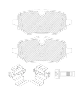Комплект гальмівних колодок задн, BMW 1 (F70), 2 GRAN COUPE (F74), 2 (U06), X1 (U11), X2 (U10) MINI ACEMAN (J05), COOPER (J01), COUNTRYMAN (U25) 1.5-Electric 11.21- FERODO FDB5561