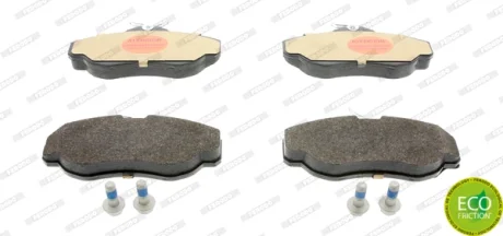 Комплект гальмівних колодок передн, LAND ROVER DISCOVERY II, RANGE ROVER II 2.5D-4.6 07.94-06.04 FERODO FDB980