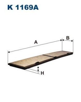 Фильтр, воздух во внутренном пространстве FILTRON K1169A