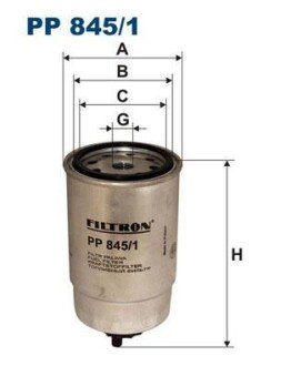 Фiльтр паливний FILTRON PP845/1