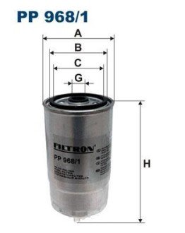 Фiльтр паливний FILTRON PP968/1