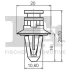 Кліпса кріплення (к-кт 5 шт) BMW 3 (E90/F30)/5 (E60/E63) 01- Fischer Automotive One (FA1) 10-40025.5 (фото 2)