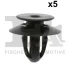 Кліпса кріплення обшивки (к-кт 5шт) BMW 3 (E36/E46) 91-/5 (E39/F10/G30) 96-/7 (E32/E38/E65/F01) 85- Fischer Automotive One (FA1) 10-40089.5 (фото 1)