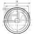 Заглушка планки вітрового скла (к-кт 5шт) VW Caddy 03- Fischer Automotive One (FA1) 11-10024.5 (фото 2)