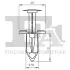 Кліпса кріплення (затискач) Fischer Automotive One (FA1) 11-20020.5 (фото 2)