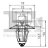 Кліпса кріплення обшивки (к-кт 5шт) VW Crafter 2.0/2.5 TDI 06-16 Fischer Automotive One (FA1) 11-40002.5 (фото 2)